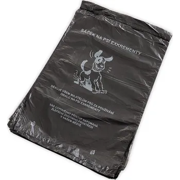 sáček na exkrement CleverPack sáčky na psí exkrementy černé 20 x 28 cm - blok 50 ks