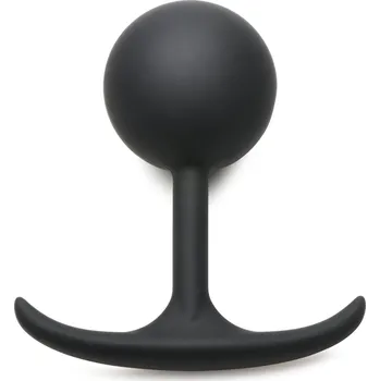 Anální kolík Heavy Hitters Comfort Plugs Premium Silicone 4.7" Weighted Round Plug Extra Large Black