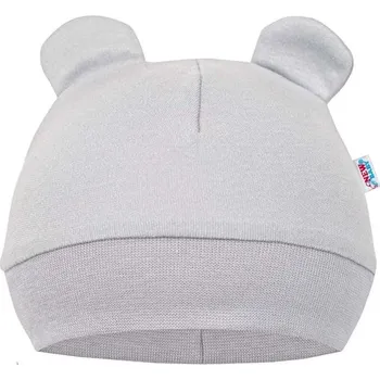 Kojenecká čepice Čepička kojenecká bavlna - CUTE BEAR šedá - vel.80