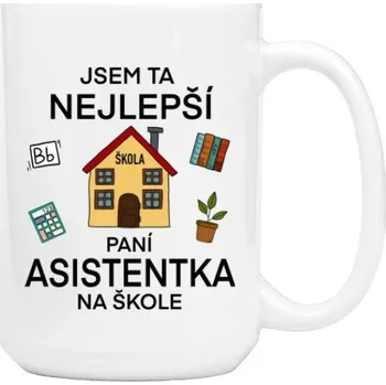 Hrnek velký s potiskem Nejlepší paní asistentka na škole
