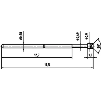 PTR Hartmann 1007-A-0.7N-AU-0.9 přesný testovací hrot