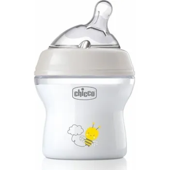 Kojenecká láhev Chicco CHICCO_NaturalFeeling Plastová láhev 150ml se silikonovým cumlíkem, pomalý průtok 0m+