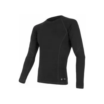 SENSOR MERINO DF pánské triko dl. rukáv černá XL; Černá triko + DÁREK DLE VÝBĚRU!