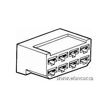 Auto elektroinstalace Izolovaný kryt konektoru 8x pin 6,3 samec
