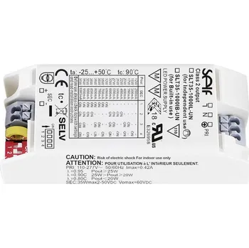 Příslušenství pro LED osvětlení Self Electronics SLT35-1000IB-UN LED driver konstantní proud 60 W 250 - 1000 mA 2 - 50 V/DC bez možnosti stmívání, schválení nábytku , montáž na nehořlavém