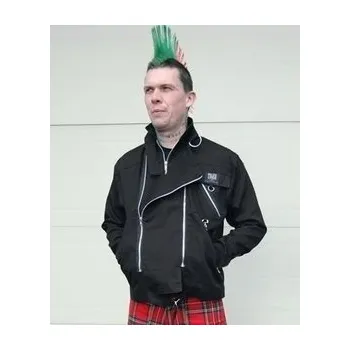 Punková bunda pánská křivák černý