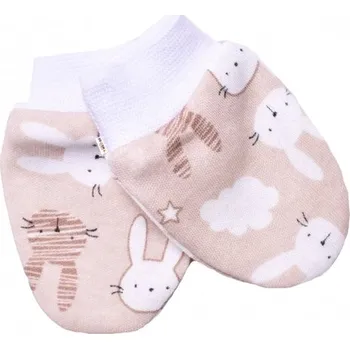 Rukavice Rukavice kojenecké bavlna - NEW BUNNY béžové - vel.0-3měs.