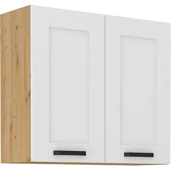 Kuchyňská skříňka Horní skříňka, bílá/dub artisan, LULA 80 G-72 2 F