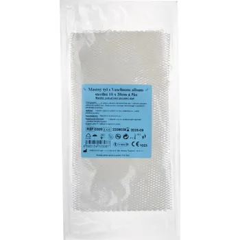 Tyl mastný Vaselinum album, sterilní 10 x 20 cm, 5 KS