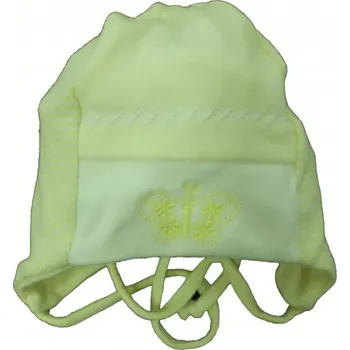 Kojenecká čepice Čepice kojenecká bavlna - MOTÝLEK žlutá - vel.62