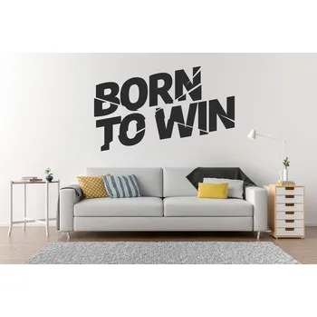 Samolepící dekorace Lepy.cz Samolepka na zeď Born to win Velikost (šířka x výška): 90x54cm, Barevná varianta: Světle červená