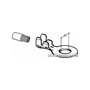 Auto elektroinstalace Kabelové oko neizolované 8mm pro kabel 0,8-4mm2 BF 11.48 - 100Ks