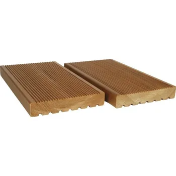 Terasové prkno ThermoWood AntiSlip 300 x 140 x 2,6 cm borovice