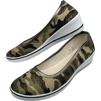 Dámské baleríny Haire Dámské vojenské baleríny 01 Barva: Vojenská, Velikost: 36