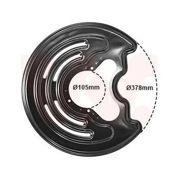 Brzdový kotouč Ochranný plech proti rozstřikování, brzdový kotouč VAN WEZEL 3794373