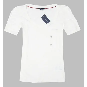 Dámské tričko Tommy Hilfiger dámské tričko s krátkým rukávem Solid bílé