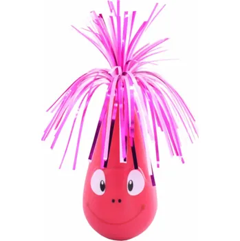 Hračka pro kočku Flamingo Interaktivní hračka pro kočky houpací Crazy Frog růžová 6,5x20cm