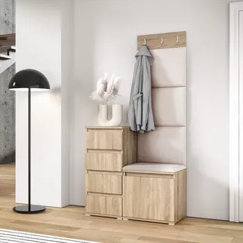 Předsíňová stěna Předsíňová stěna Emi 36 - sonoma Barva panelů: Krémová - Trinity 01