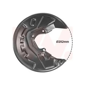 Brzdový kotouč Ochranný plech proti rozstřikování, brzdový kotouč VAN WEZEL 0965373