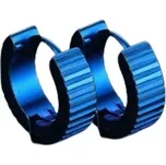 Ocelové náušnice ozubené kolo Modré