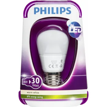 Žárovka Žárovka Philips LED kapka E27 4W, matná, teple bílá