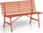 Spring kovová lavička 121,5 cm, oranžová