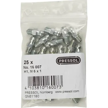 Závitová tyč Pressol Kuželový čep H1-rovný, M 6 x 1-VZ 25 ks
