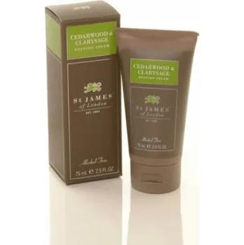 St James of London Cedarwood Clarysage, krém na holení v tubě 75 ml