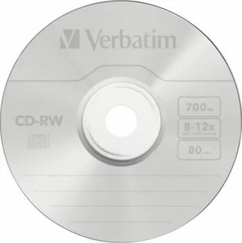 Ukládání dat 1x10 Verbatim CD-RW 80 / 700MB 10x Speed, Spindel
