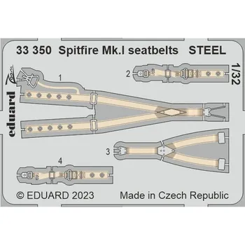 Plastikový model 1/32 Spitfire Mk.I seatbelts STEEL (KOTARE)