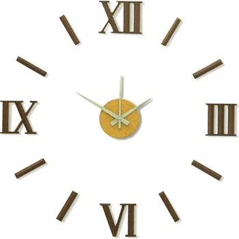 Hodiny MPM Hnědé nalepovací hodiny E01.3772.50