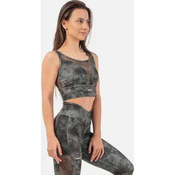 NEBBIA Zelená EKO sportovní podprsenka „Breathe“ se síťkou zelená M