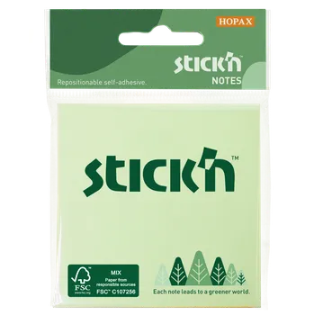 Samolepící bloček Stick'n by Hopax 21887 Samolepicí bločky FSC 76x76 mm, 3x50 lístků, mix barev