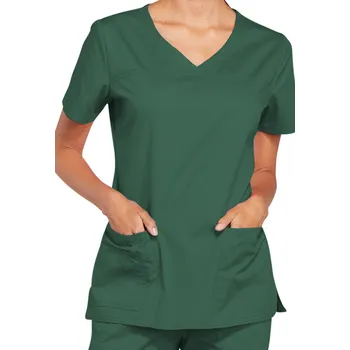 Zdravotnický oděv Zdravotnická halena V-neck Cherokee dámská - tmavě zelená Velikost: M