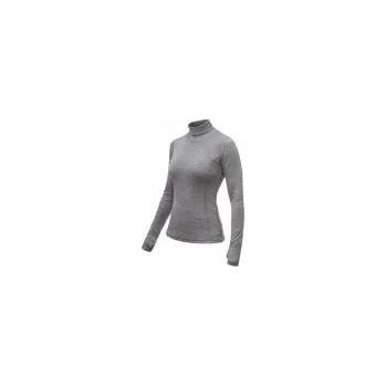 SENSOR MERINO BOLD dámské triko dl.rukáv roll neck cool gray XXL; Šedá rolák + DÁREK DLE VÝBĚRU!