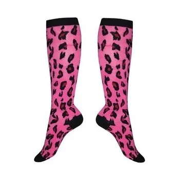 Dámské ponožky Podkolenky růžový leopard