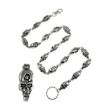 Dámské kalhoty Řetěz na kalhoty s lebkami s hvězdami