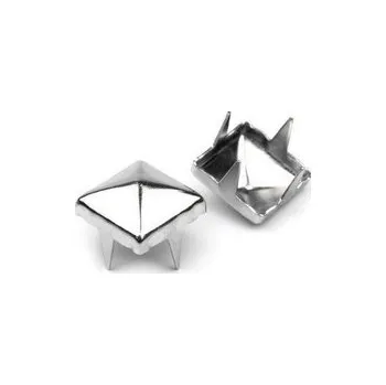 Galanterie Cvočky na oblečení - pyramida stříbrná malá