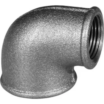 Vodovodní potrubí Ostatní výrobci Koleno 090 90°, 1"x3/4", redukované, s vnitřními závity, voda/plyn, litina, černá