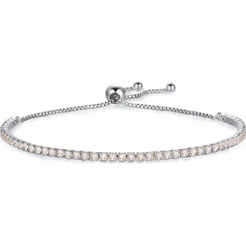 Náramek Olivie Stříbrný nastavitelný náramek PRO TEBE 4280 Barva: Šampaňská Ag 925; ≤3,9 g.