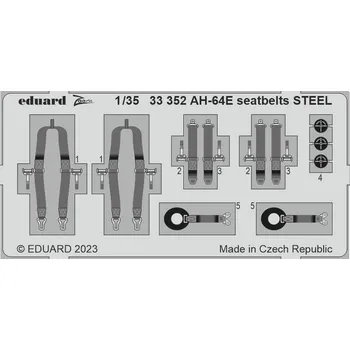 Plastikový model 1/35 AH-64E seatbelts STEEL (TAKOM)