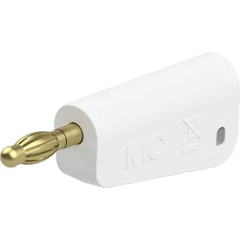 Krokosvorka Stäubli LM-4A-39 banánek zástrčka Ø pin: 4 mm bílá 1 ks