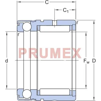 SKF NX 25 Z jehlové ložisko kombinované