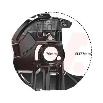 Brzdový kotouč Ochranný plech proti rozstřikování, brzdový kotouč VAN WEZEL 0646376