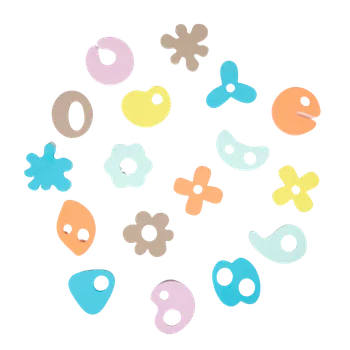 Zubní kartáček Bo Jungle Pěnové hračky do vany TVARY 36ks