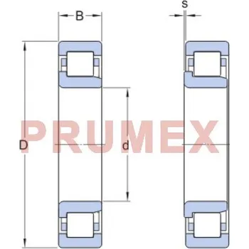 SKF NJ 1009 ECP válečkové ložisko