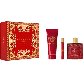 Pánský parfém Versace Versace Eros Flame SET: Parfumovaná voda 100ml + Parfumovaná voda 10ml + Sprchový gél 150ml Pre mužov Parfumovaná voda