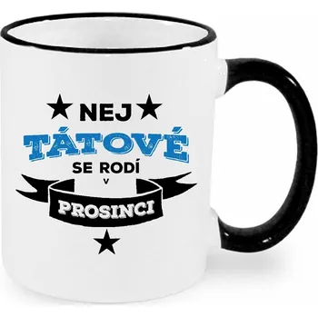 Hrnek - Nej tátové se rodí v prosinci Barva: Černá