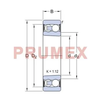 SKF 2213 E-2RS1KTN9 naklápěcí kuličkové ložisko