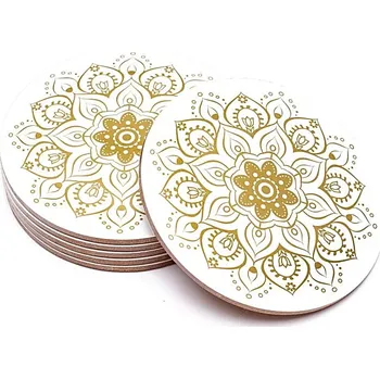Podtácky sada- Mandala bílá